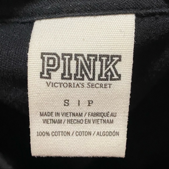 Victoria’s Secret PINK black bling V-Neck tee size small - Picture 5 of 10